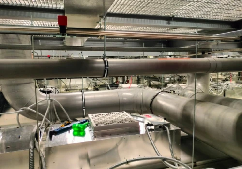 Exhaust, water, and drain line installation for fabs