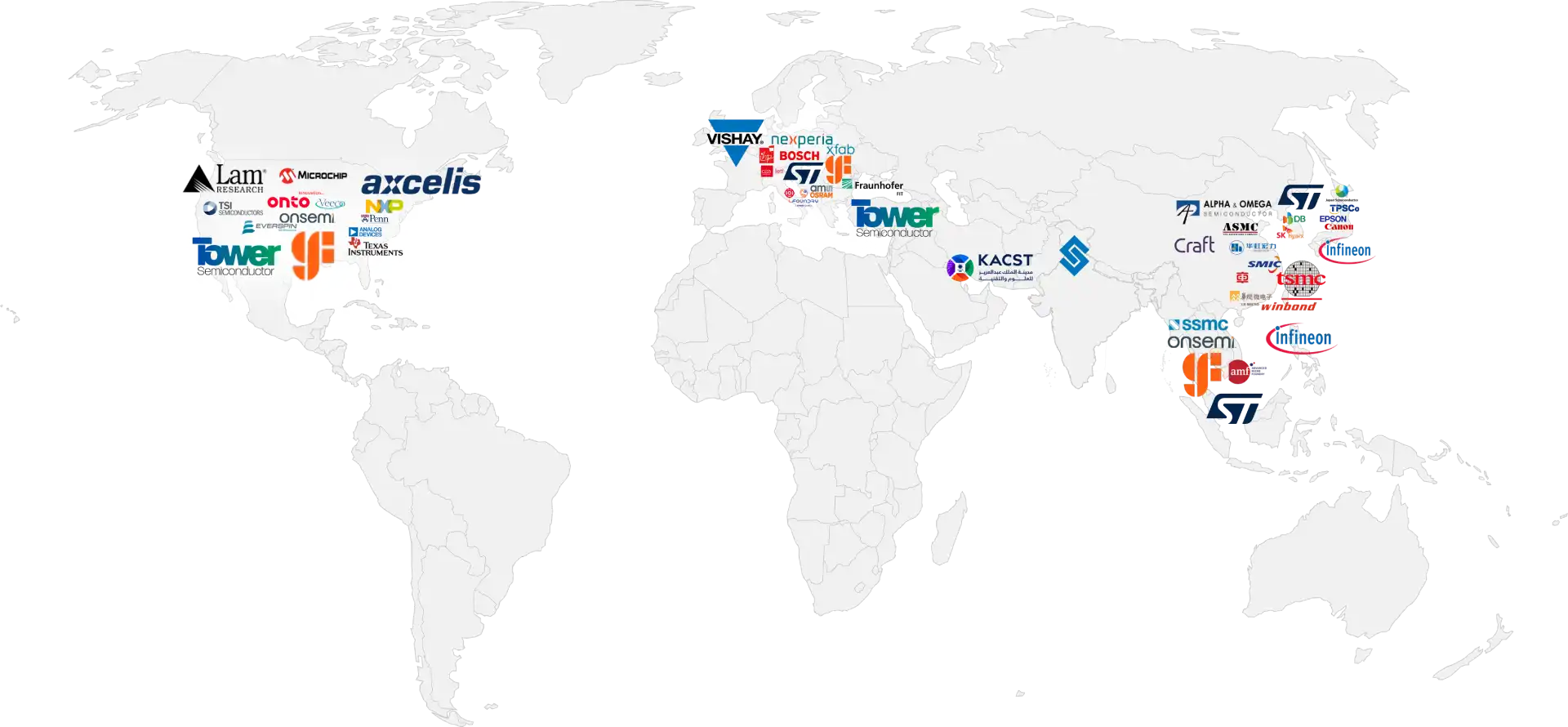 Global presence of Orbit & Skyline customers and partners across semiconductor fabs worldwide